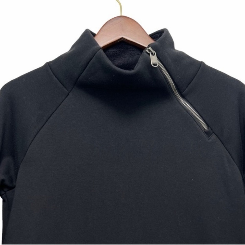 Black Athleta Cozy Karma Asym Sweatshirt Dress 1X